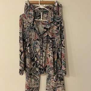 Soma Multicolor Paisley Pajama Set
